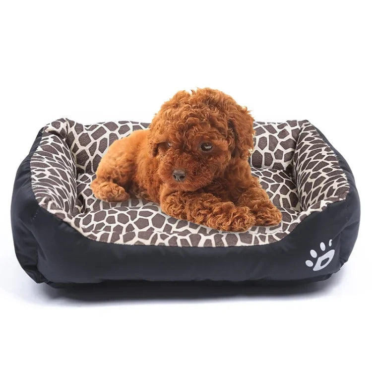Tapis de Chenil pour Chien Chaud Véritable Animal Grain Quatre Saisons, Taille : S, 43×32×10cm
