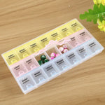 Boîte de rangement de médicaments à 21 compartiments pour 7 jours, boîte de rangement de pilules et de vitamines