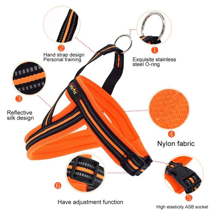 Harnais de poitrine réfléchissant en polyester A7 pour chiens de compagnie, laisse de traction pour grands chiens, collier de corde de sécurité, taille : XS, 2.0*42*50cm, taille : XS, 2.0*42*50cm