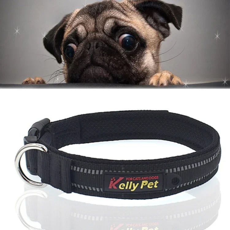 Collier et laisse de traction réfléchissants respirants en polyester pour chiens de compagnie, taille: S, 2.0*35*40cm, taille: S, 2.0*35*40cm