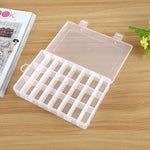 Organisateur de boîte en plastique à grille amovible 24 compartiments pour bijoux, boucles d'oreilles, 24 compartiments
