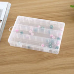 Organisateur de boîte en plastique à grille amovible 24 compartiments pour bijoux, boucles d'oreilles, 24 compartiments