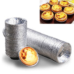 Lot de 100 Moules à Tartelettes en Aluminium, Dimensions : 7,5 x 4 x 2 cm