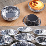 Lot de 100 Moules à Tartelettes en Aluminium, Dimensions : 7,5 x 4 x 2 cm