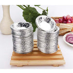Lot de 100 Moules à Tartelettes en Aluminium, Dimensions : 7,5 x 4 x 2 cm