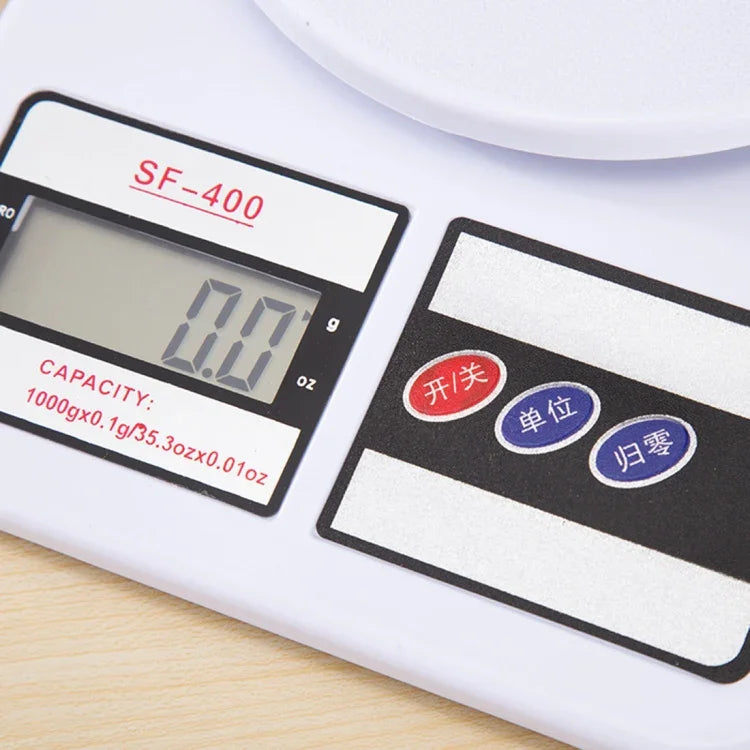 Balance de cuisine électronique numérique portable haute précision 1g, Capacité maximale 1kg, 1kg / 1g