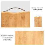 Bloc à découper rectangulaire en bambou épaissi pour cuisine, Dimensions : 32 cm x 22 cm