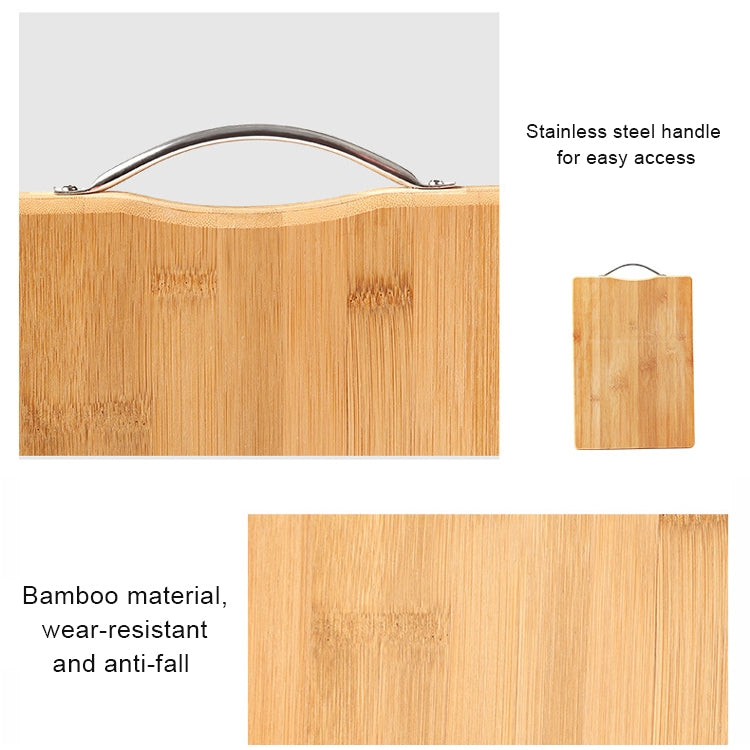 Bloc à découper rectangulaire en bambou épaissi pour cuisine, Dimensions : 32 cm x 22 cm