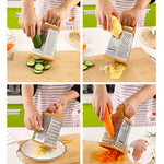 Coupe-légumes multifonctionnel à six faces en acier inoxydable, Coupe-légumes à six faces