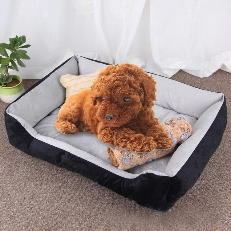 Couverture Matelas Chien Chat Moelleux et Chaud en Motif Os pour Niche, Taille S, 60×45×15cm, Taille: S