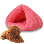 Niche triangulaire pour chat, chaude et épaisse, de style yourte mongole, pour chiens et chats, taille : M, 40 × 40 × 30 cm, taille : M