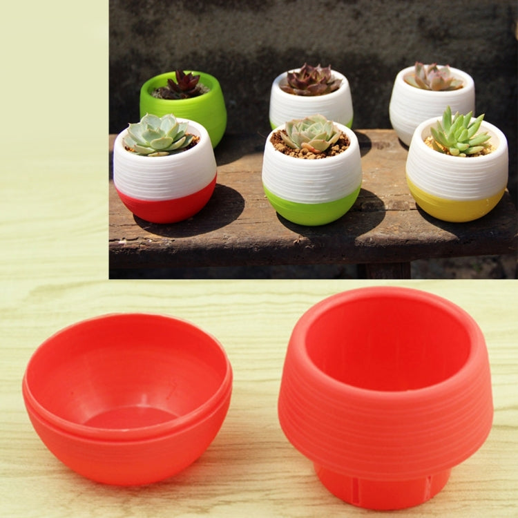 Pots de Fleurs Mini Ronds en Plastique Colorés Décoration Jardin Maison Bureau Pépinière Pot de Fleur avec Réservoir d'Eau, Livraison Couleur Aléatoire, Pot de Fleur 3