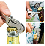 Décapsuleur multifonction en acier inoxydable motif hippocampe, décapsuleur et ouvre-bouteille, livraison de couleur aléatoire, style hippocampe