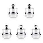 Récipients de voyage en acrylique avec couvercles hermétiques, adaptés pour les crèmes visage, mains et corps, 5 ml