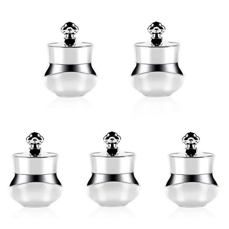 Récipients de voyage en acrylique avec couvercles hermétiques, adaptés pour les crèmes visage, mains et corps, 5 ml