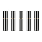 Vaporisateurs de parfum portables mini rechargeables en verre à brume fine avec extérieur métallique, 5 ml