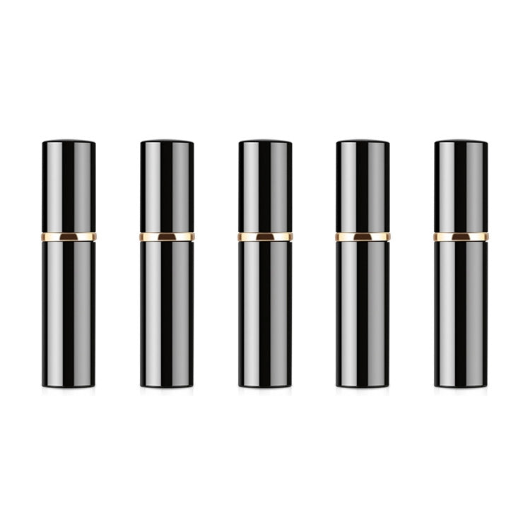 Vaporisateurs de parfum portables mini rechargeables en verre à brume fine avec extérieur métallique, 5 ml