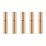 Vaporisateurs de parfum portables mini rechargeables en verre à brume fine avec extérieur métallique, 5 ml