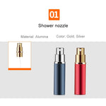 Vaporisateurs de parfum portables mini rechargeables en verre à brume fine avec extérieur métallique, 5 ml
