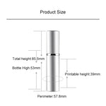 Vaporisateurs de parfum portables mini rechargeables en verre à brume fine avec extérieur métallique, 5 ml