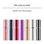 Vaporisateurs de parfum portables mini rechargeables en verre à brume fine avec extérieur métallique, 5 ml