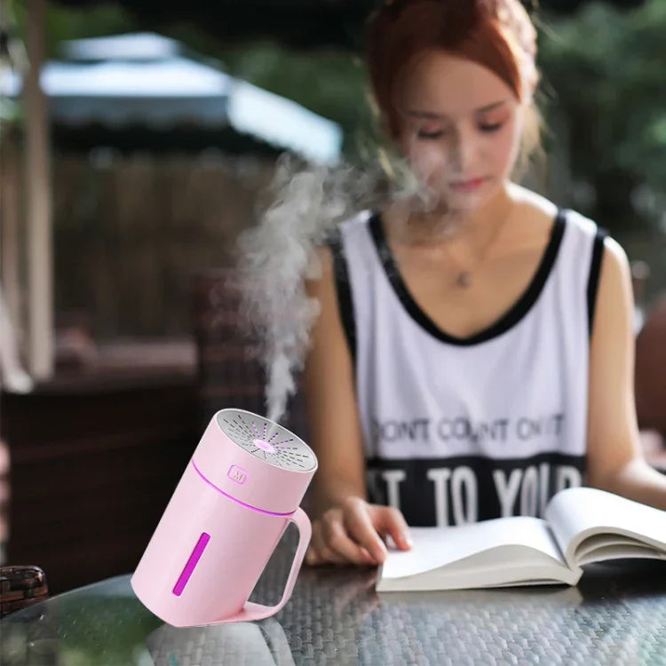 Humidificateur intelligent silencieux en forme de tasse d'eau ML-S2 avec veilleuse LED, machine d'humidification d'air atomisée