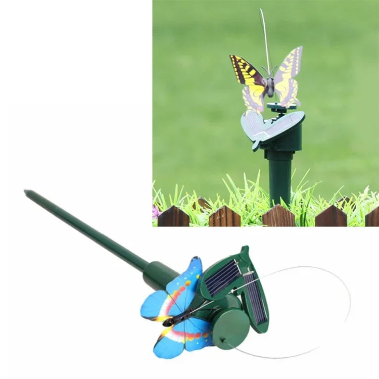 Jouet décoratif papillon colibri rotatif électrique solaire simulation de vol papillon, jouet drôle pour jardinage et décoration pastorale, papillon 2