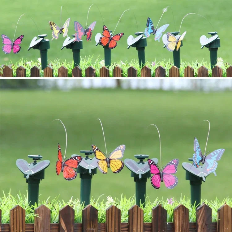 Jouet décoratif papillon colibri rotatif électrique solaire simulation de vol papillon, jouet drôle pour jardinage et décoration pastorale, papillon 2