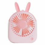 WT-F14 Mini ventilateur portable en forme de lapin 1200 mAh avec 3 niveaux de vitesse