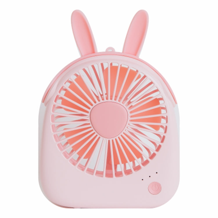 WT-F14 Mini ventilateur portable en forme de lapin 1200 mAh avec 3 niveaux de vitesse