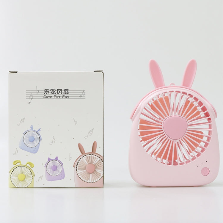 WT-F14 Mini ventilateur portable en forme de lapin 1200 mAh avec 3 niveaux de vitesse