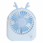 WT-F14 Mini ventilateur portable en forme de lapin 1200 mAh avec 3 niveaux de vitesse