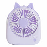 WT-F14 Mini ventilateur portable en forme de lapin 1200 mAh avec 3 niveaux de vitesse