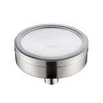 Pommeau de douche supérieur rond pressurisé en acier inoxydable 304 amovible et lavable, taille : 118 mm, motif D