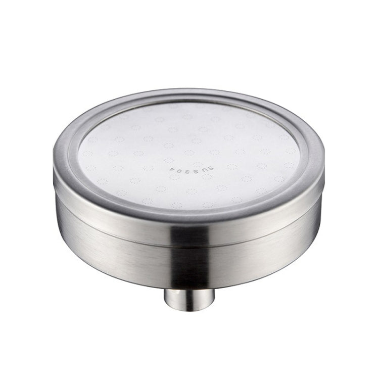 Pommeau de douche supérieur rond pressurisé en acier inoxydable 304 amovible et lavable, taille : 118 mm, motif D