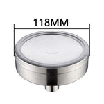 Pommeau de douche supérieur rond pressurisé en acier inoxydable 304 amovible et lavable, taille : 118 mm, motif D