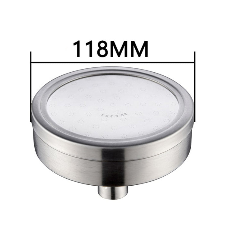 Pommeau de douche supérieur rond pressurisé en acier inoxydable 304 amovible et lavable, taille : 118 mm, motif D