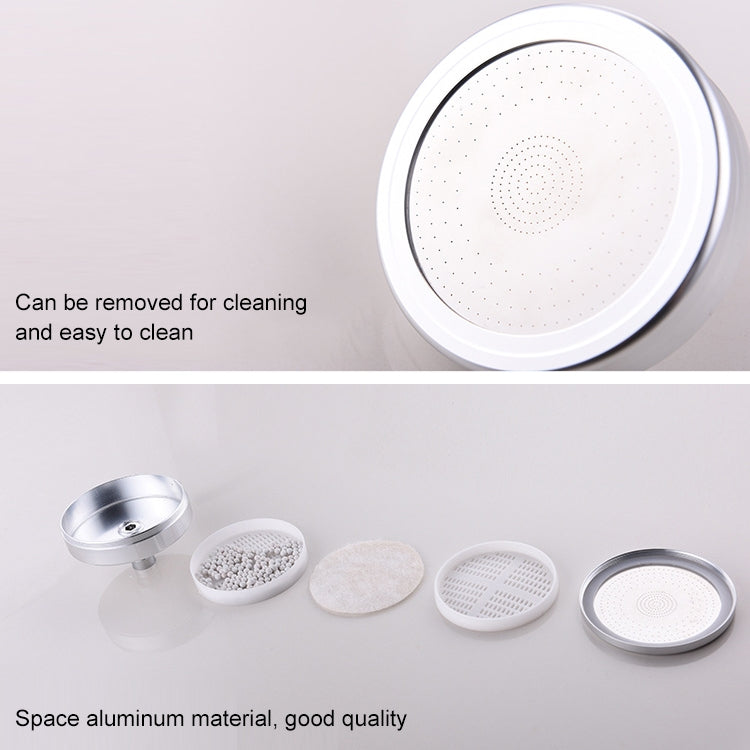 Pommeau de douche supérieur rond pressurisé en acier inoxydable 304 amovible et lavable, taille : 118 mm, motif D