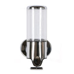 Distributeur manuel de douche pour hôtel, mural, pour liquide vaisselle, shampoing, savon, capacité : 500 ml, 500 ml/blanc transparent