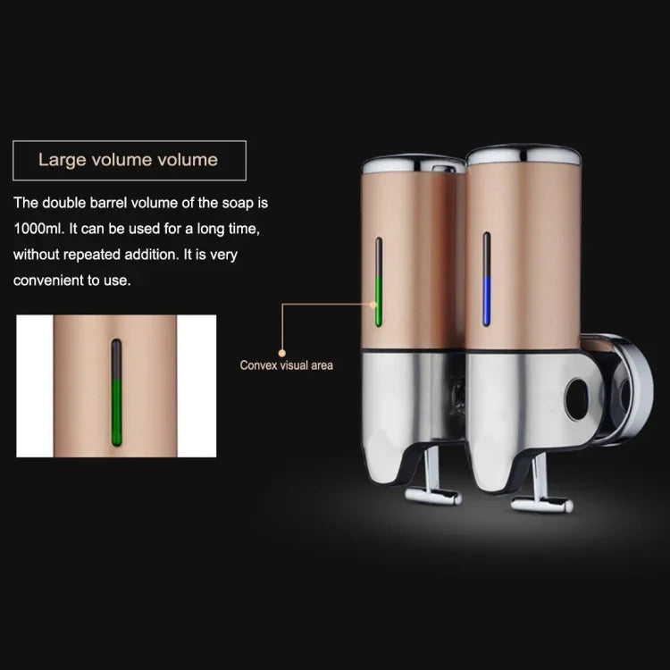 Distributeur manuel de douche pour hôtel, mural, pour liquide vaisselle, shampoing, savon, capacité : 500 ml, 500 ml/blanc transparent
