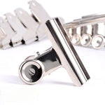 10pcs 63mm Clip Rond en Acier Inoxydable Métal Argenté pour Notes, Lettres, Papier, Clip de Bureau, 10PCS / 63mm