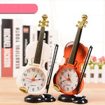 Réveil électronique original multifonction Violon avec porte-stylo