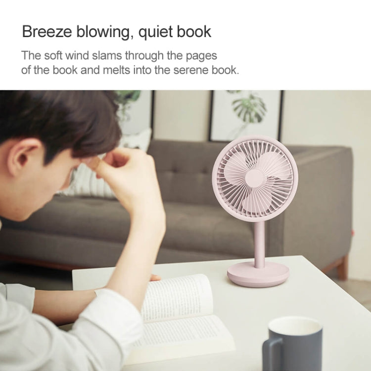 Original Xiaomi Youpin SOLOVE USB Ventilateur de bureau électrique rechargeable, mini ventilateur pour bureau, dortoir avec 3 vitesses, SOLOVE