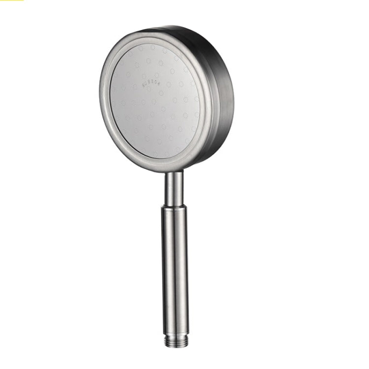 Pommeau de douche à main rond pressurisé en acier inoxydable 304, amovible et lavable, taille : 117 mm, motif E