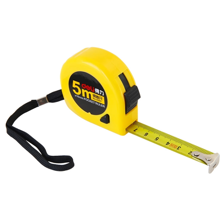Mètre ruban rétractable deli, règle portable, mini mètre ruban, longueur : 5m, 5m