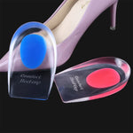 1 paire de coussinets confort en gel de silicone pour talons, demi-semelles, Taille : L