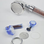 Pommeau de douche PC à ions négatifs, Taille : Petite, Interface : 2cm, Taille : Petite(Bleu), Taille : Petite(Transparent)