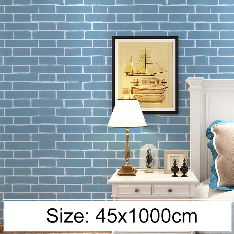 Papier peint autocollant créatif en brique PVC auto-adhésive, décoration murale étanche pour chambre et salon, rouleau de papier peint, taille : 45 x 1000 cm