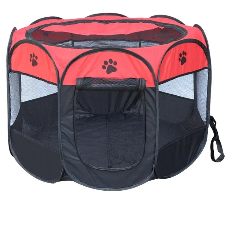 Tente pour chien en tissu Oxford imperméable, pliable, octogonale, parc pour animaux de compagnie, S, Taille: 73 x 73 x 43cm, Taille: S (jaune), Taille: S (rouge), Taille: S (magenta), Taille: S (bleu), Taille: 73 x 73 x 43cm (café)
