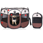 Tente pour chien en tissu Oxford imperméable, pliable, octogonale, parc pour animaux de compagnie, S, Taille: 73 x 73 x 43cm, Taille: S (jaune), Taille: S (rouge), Taille: S (magenta), Taille: S (bleu), Taille: 73 x 73 x 43cm (café)